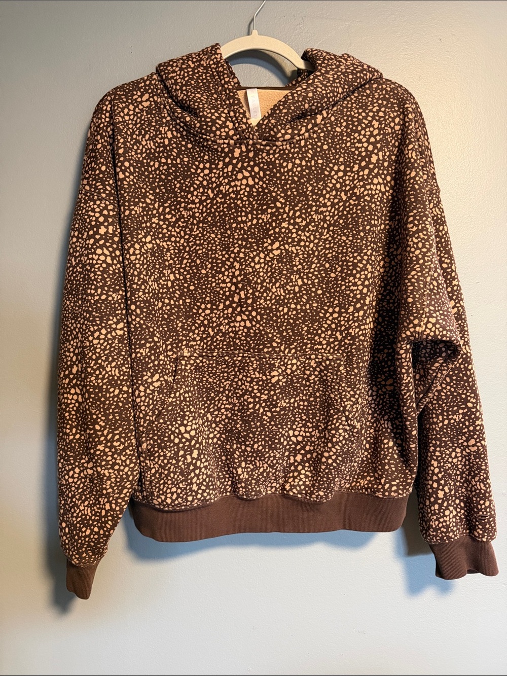 Fabletics Women’s Brown Speckled Crewneck Hoodie
